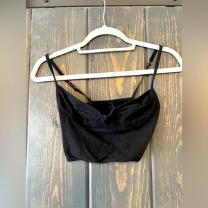 indah body (revolve) black crop top